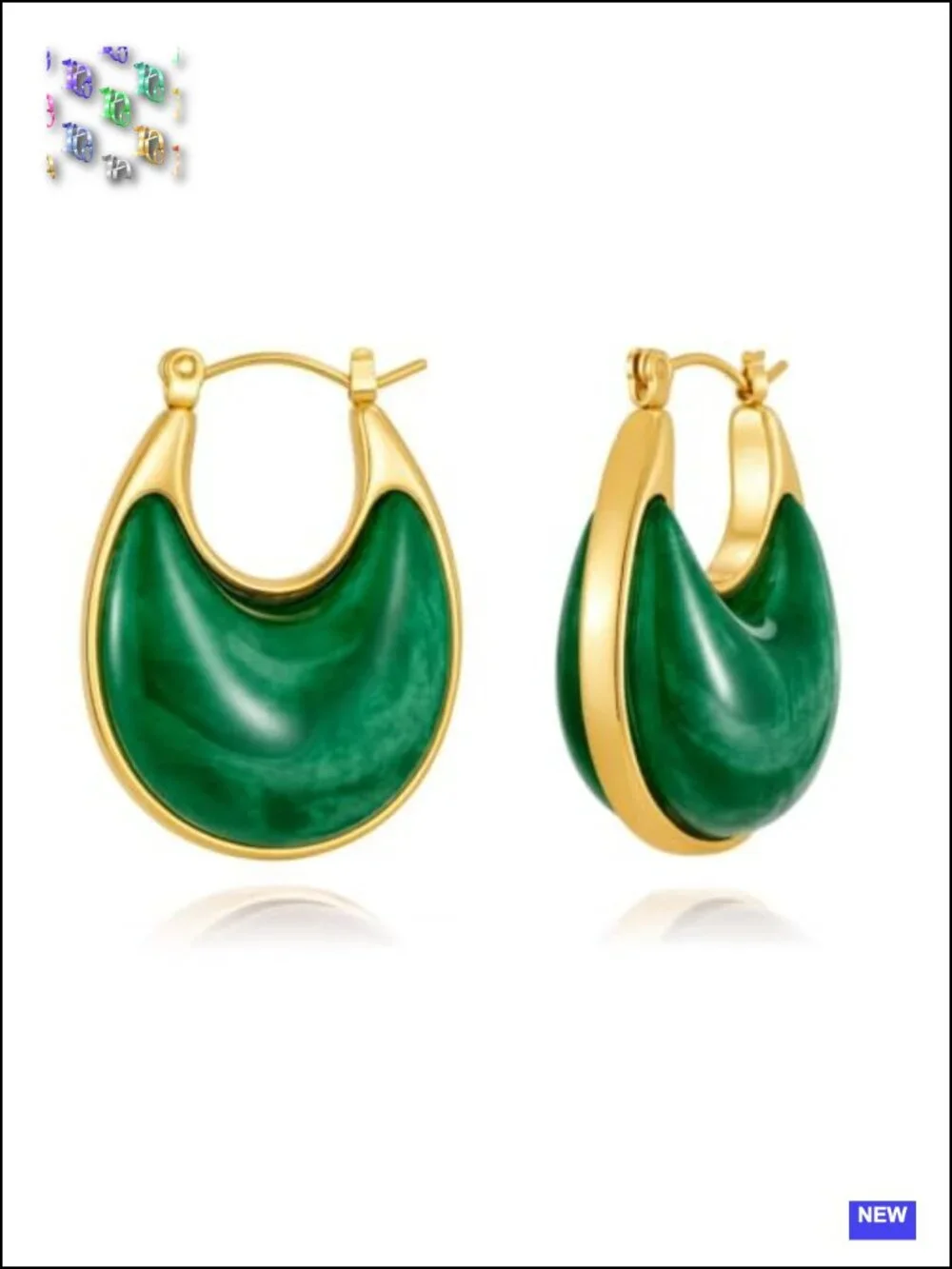 Chunky Resin Hoop Earrings for Women Trendy Acrylic Statement Lightweight